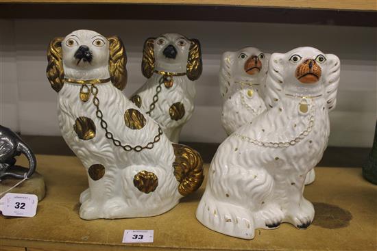 2 pairs of Staffordshire dogs (4)